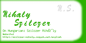 mihaly szilczer business card